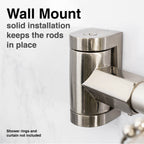 44 in. to 70 in. Double Curved Shower Rod (Brushed Nickel Finish)