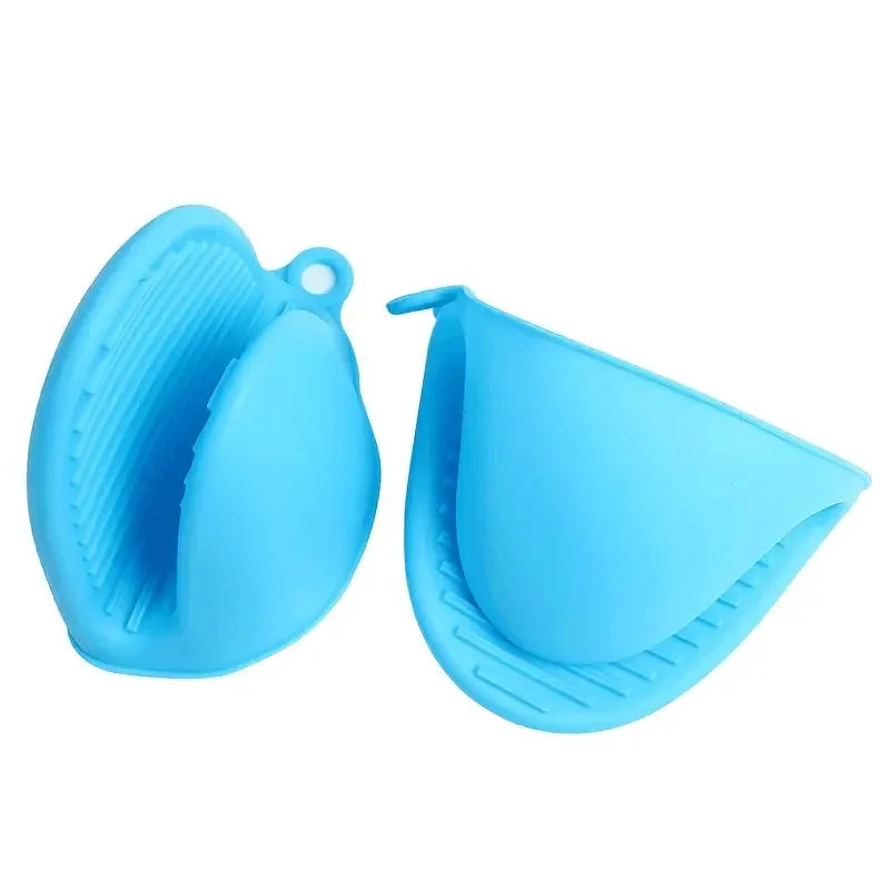2Pcs Silicone Pot Holder Gloves Non-Slip Grip Kitchen Utensils Anti Scalding and Heat Insulation Gloves Essential Kitchen Tools