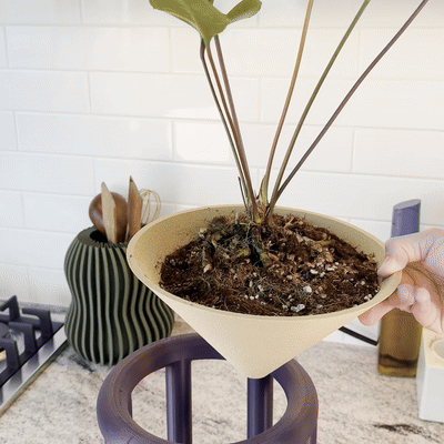 Conduit Plant Stand with Planter & Catch
